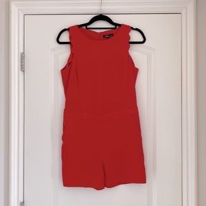 Coral Scallop Romper